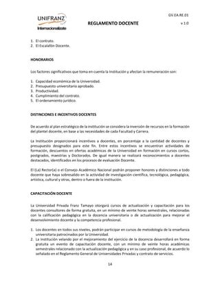 Reglamento Docente PDF