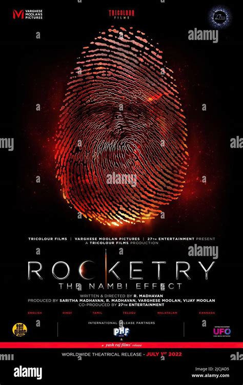 ROCKETRY: THE NAMBI EFFECT, poster, Madhavan, as Nambi Narayanan, 2022 ...