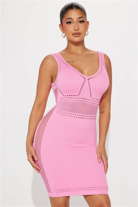 Erin Seamless Mini Dress Pink Fashion Nova Dresses Fashion Nova