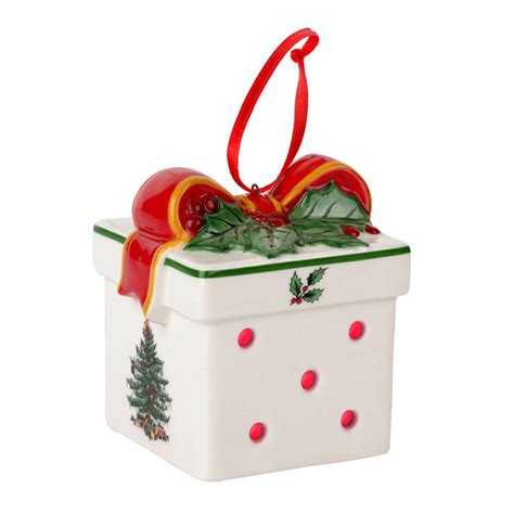 Spode Christmas Tree Multicolor Led T Box Ornament