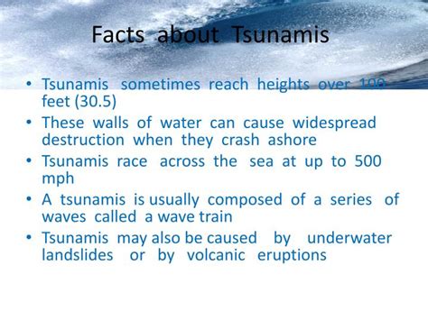 Facts About Tsunamis For Kids