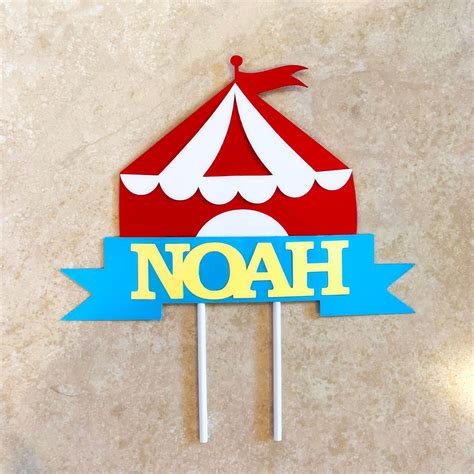 Circus Cake Topper Custom Circus Tent Cake Topper Circus Etsy