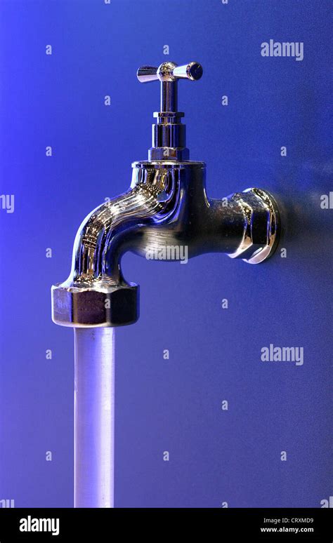 Faucet With Running Water Stock Photo Alamy