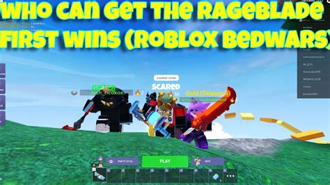 Who Can Get The Rageblade First Wins Roblox Bedwars Youtube