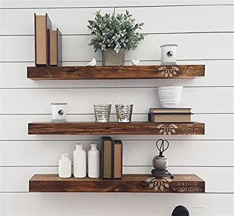 Buy ANTICO WOODENIA 20 Inch Sheesham Wood Floating Wall Shelf| Wall ...