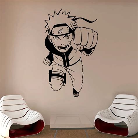 Naruto Sticker Mural En Vinyle Autocollant Mural Dessin Anim D Cor D