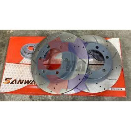 SANWA JAPAN FRONT BRAKE DISC ROTOR SPORT DRILLED HOLE TOYOTA HILUX