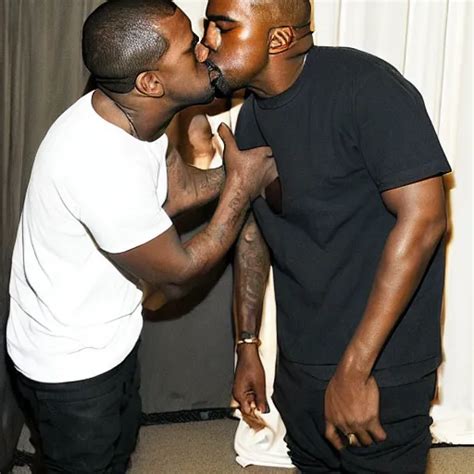 Kanye West Kissing Himself Stable Diffusion