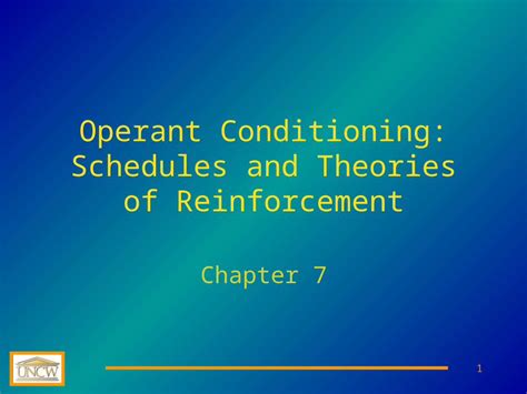 Ppt Operant Conditioning Schedules And Theories Of Reinforcement