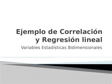 PPTX Ejemplo de Correlación y Regresión Lineal Simple DOKUMEN TIPS