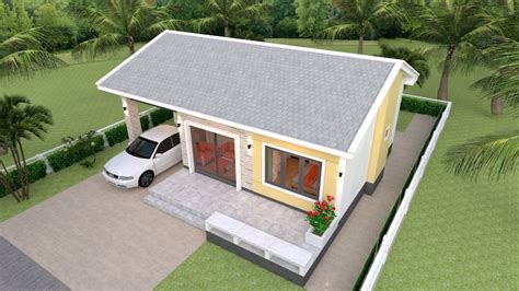 M X M Modern House Plan Bedroom Bath Gable Roof Etsy Canada