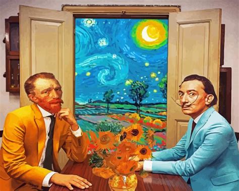 Salvador Dali And Van Gogh Paint By Numbers Numeral Paint Kit