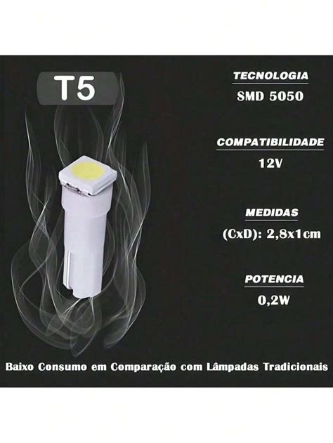 L Mpadas Led T Pinguinho Led Painel Carro Moto Vermelha Verde