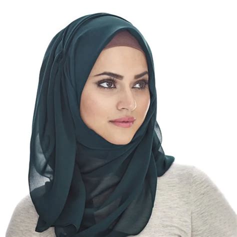 Qinju Muslim Woman Hijab Scarf Bawal Saudia Instant Chiffon Shawl