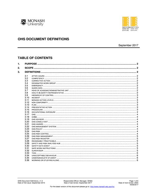 Fillable Online Ohs Document Definitions Fax Email Print Pdffiller