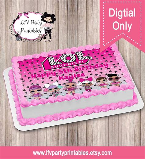 Lol Surprise Dolls Edible Cake Toppers Cakecery 53 Off