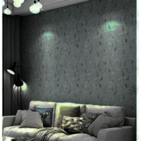 Jual WALLPAPER STICKER DINDING ABU ABU KEMBANG ULIR MINIMALIS ELEGANT