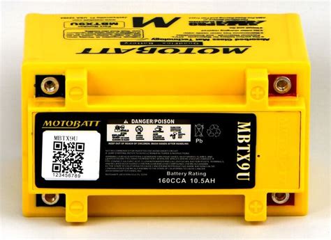 MBTX9U MOTOBATT Quadflex AGM Bike Battery 12V 10Ah