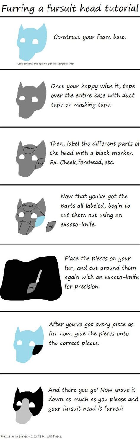 Furring A Fursuit Head Simple Tutorial By Kivavia Fursuit Fursuit