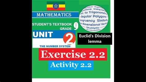 Mathematics Grade Unit Exercise Activity From New Book