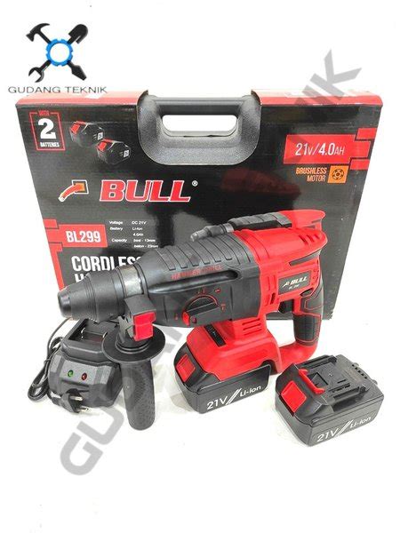 Jual Mesin Rotary Hammer CORDLESS BULL BL299 Mesin Bor Bobok Beton