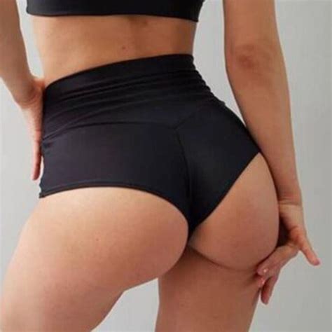 Frauen Push Up Hohe Taille Yoga Shorts Sport Leggings Fitness Hotpants