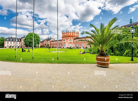 City Palace In Wiesbaden Biebrich Baroque Residence Of The Dukes Of Nassau With A Large Park In