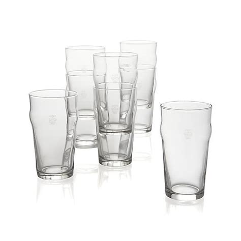 Pint Glass Tumblers With Crown Set Of 8 Reviews Crate And Barrel Pint Glass Glass Tumbler