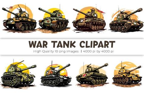 Military Battle Tank Clipart Graphic by mirazooze · Creative Fabrica