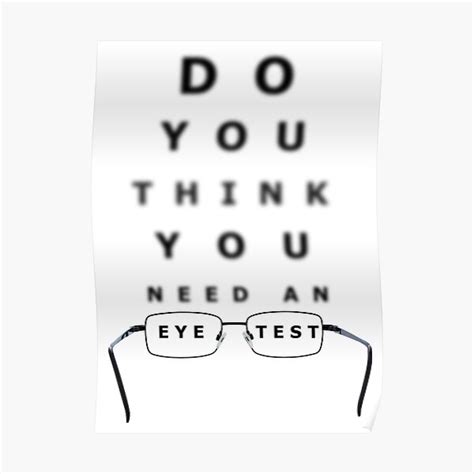 Eye Test Chart Poster By Markuk97 Redbubble