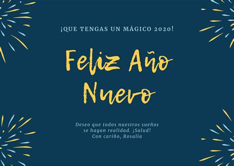 Plantillas de Tarjetas de Año Nuevo editables online Canva