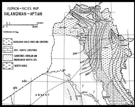 A Isopach Facies Map Of Valanginian Aptian Dunnington Shows