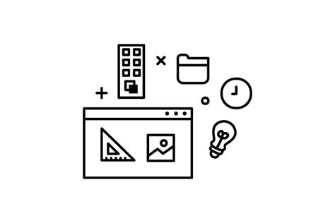 screen graphic design linear style illustration