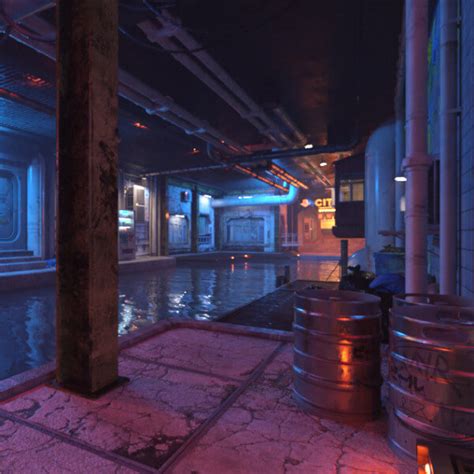 Neon Dark City Streets Daz Studio Render D Render Renderhub