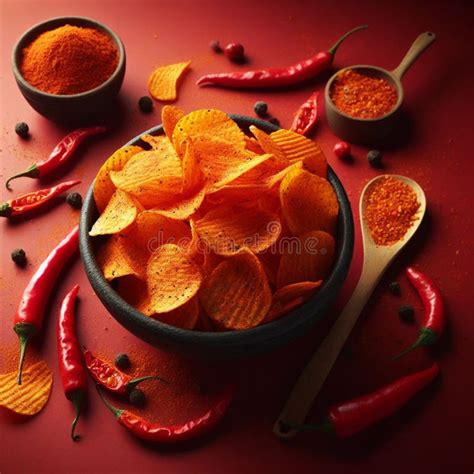 Hot And Crunchy Potato Chips Stock Photo Image Of Vegetable Chips