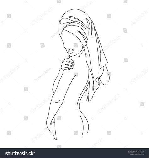 Woman Body One Line Drawing Female Stock Vector (Royalty Free ...