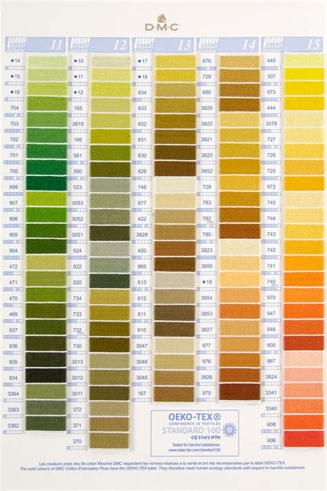 Dmc Color Chart And Numbers Dmc Floss Color Chart Printable Embroidery