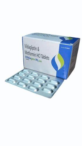 Vildagliptin And Metformin Hcl Tablets 50 Mg Packaging Size 10 10 At Rs 276 25 Stripe In New