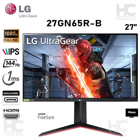 MONITOR LG 27 GAMING 27GN65R B ULTRAGEAR IPS FHD DP HDMI 1MS