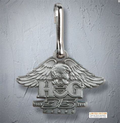 Harley Davidson Owners Group 35th Anniversary Zipper Pull 115th Hog Ebay