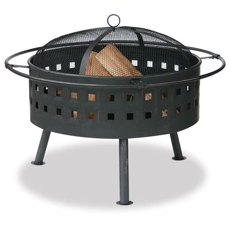 Blue Rhino 32 In W Bronze Steel Wood Burning Fire Pit At Lowes