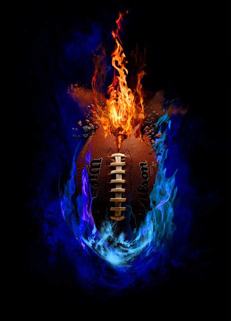 Woody Walters Digital Photo Candy - Layered Football Fire Background ...