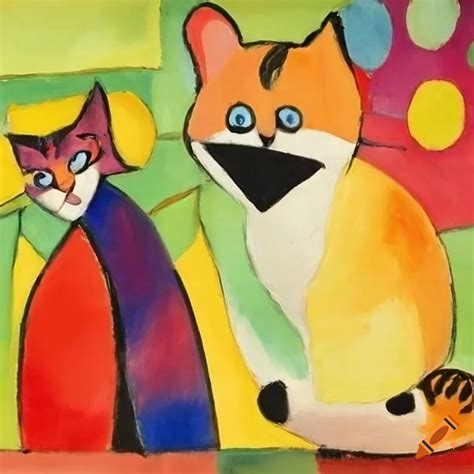 Cartoon Cats By August Macke On Craiyon