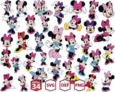 Minnie Mouse Svg Bundle Upp122 Upplop Graphics Resources