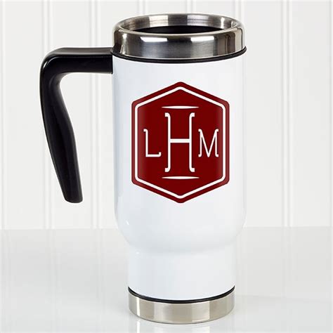 Personalized Commuter Travel Mug Classic Monogram