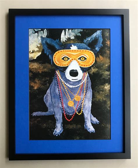 George Rodrigues Blue Dog Mardi Gras Dog Etsy