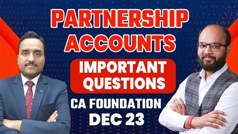 Partnership Ac Important Questions Ca Foundation Accounts Ca