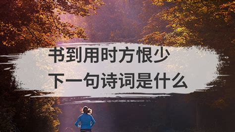 书到用时方恨少下一句诗词是什么 匠子生活