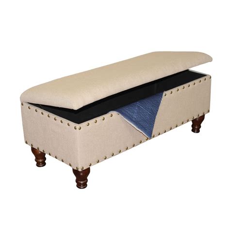 Porch And Den Los Feliz Finley Upholstered Storage Bench With Nailhead