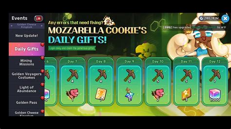 Event Mozzarella Cookie S Daily Gifts Cookie Run Kingdom YouTube